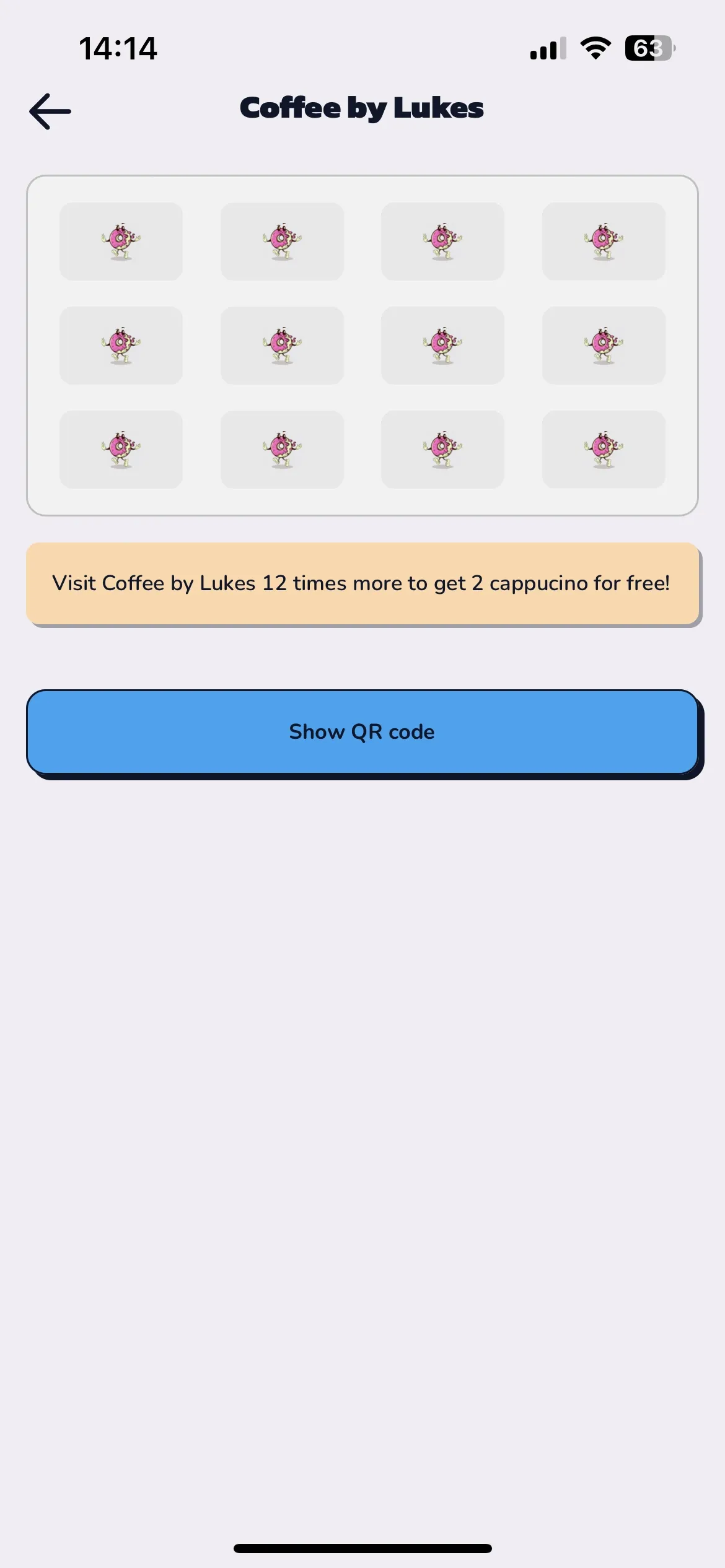 Persoonlijke QR-code in app